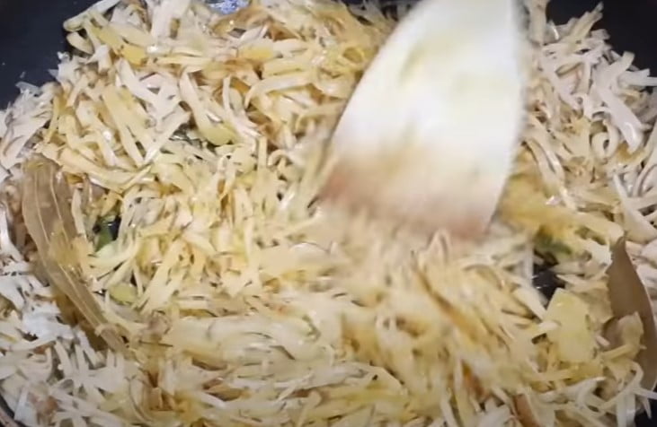 add the chopped potatoes to them