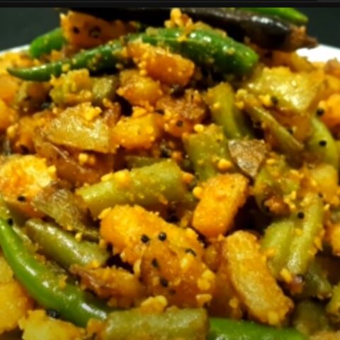 Bengali Aloo Beans Chorchori Recipe
